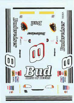 NASCAR Budweiser #8 Decals