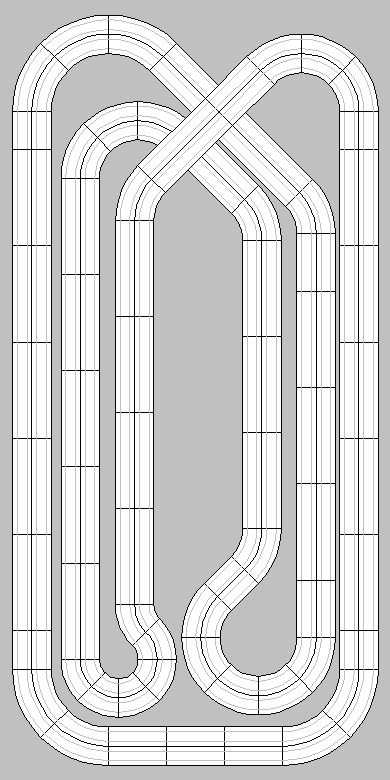 5' x 10' - 4-Lane Blackhawk 60 Raceway Kit