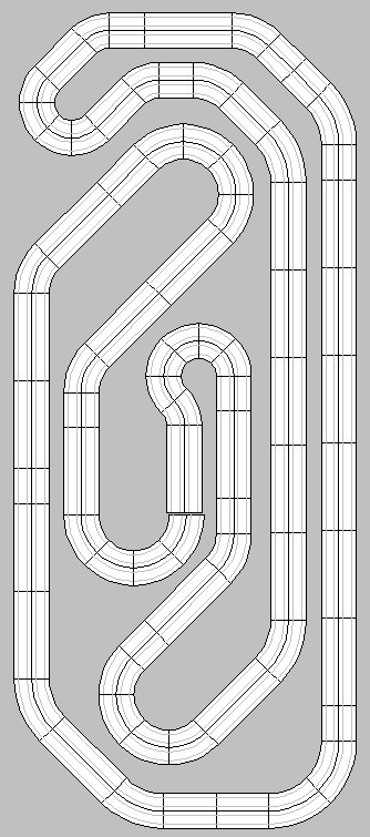 5' x 12' - 4-Lane Whitefish Bay 60 Raceway Kit