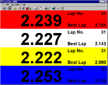 Lap Timer 2000 Main Window