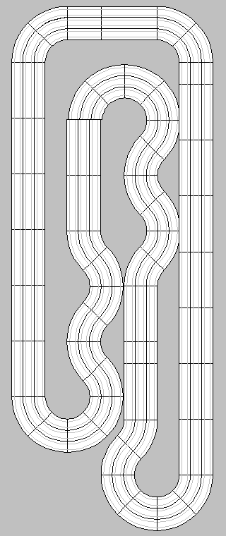 6-Lane Aurora Tub Track Raceway