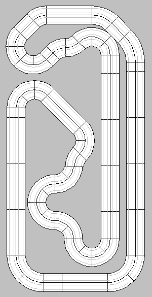 HO Slot Car Racing - HO Slot Car Track Layouts - 2 and 4-Lane Race Layouts