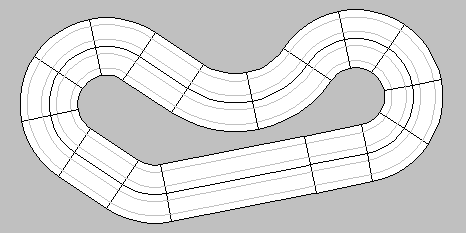 4-Lane Dog Leg Micro Track