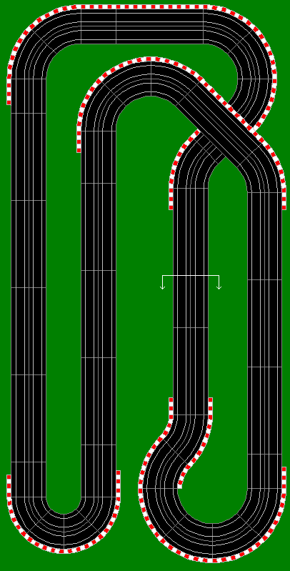 Scenic Hills 33.50 Foot 4-Lane Tomy AFX Track in 4 x 8